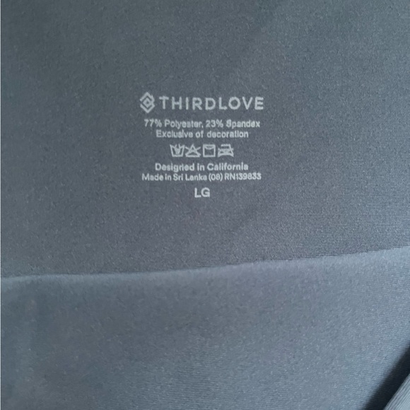 Thirdlove Navy Light Blue Full Length Athletic Workout Yoga Run Leggings Size L - Picture 3 of 7